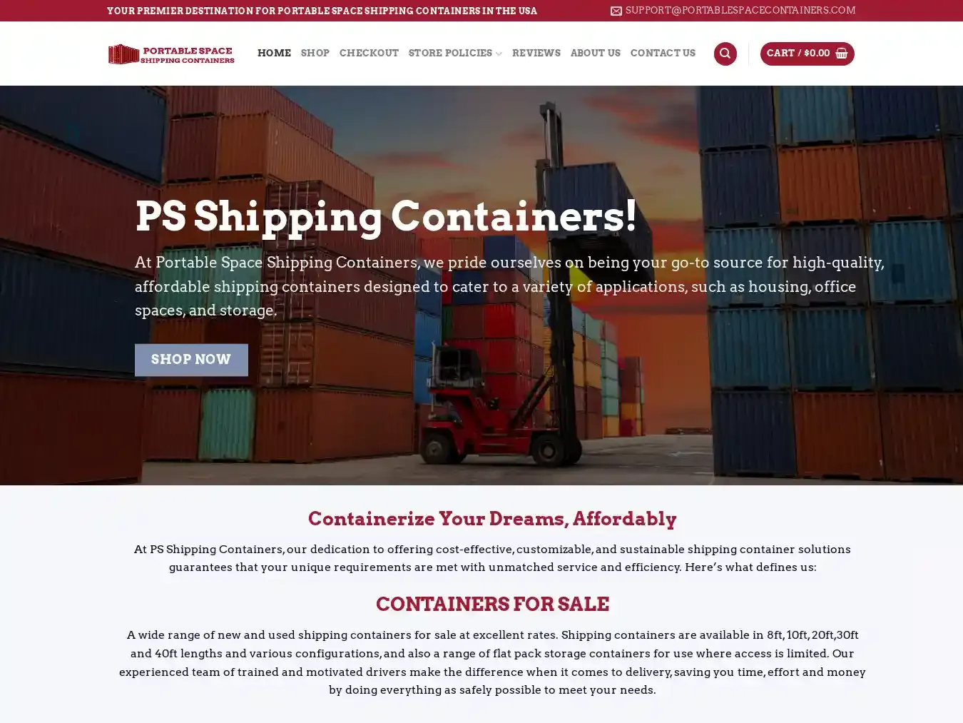 Portablespacecontainers.com Fraudulent Container website.