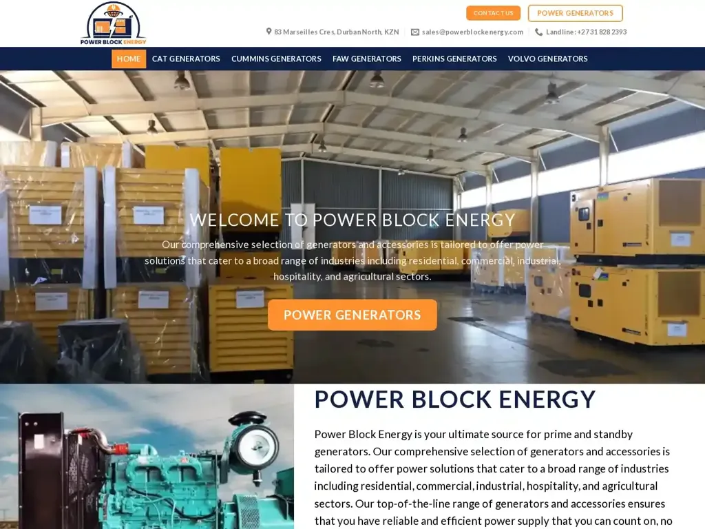 Screenshot of Powerblockenergy.com taken on Friday the 8th of March 2024