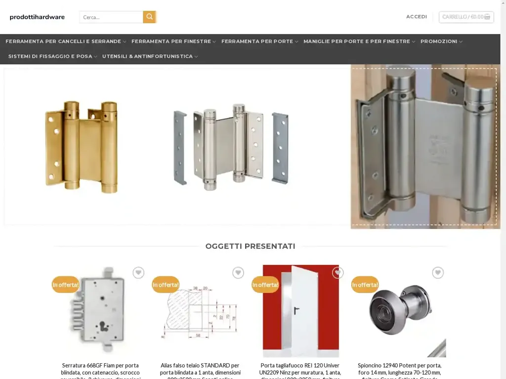 Screenshot of Prodottihardware.com taken on Wednesday the 26th of June 2024