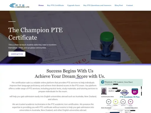 Ptecertificationsale.com