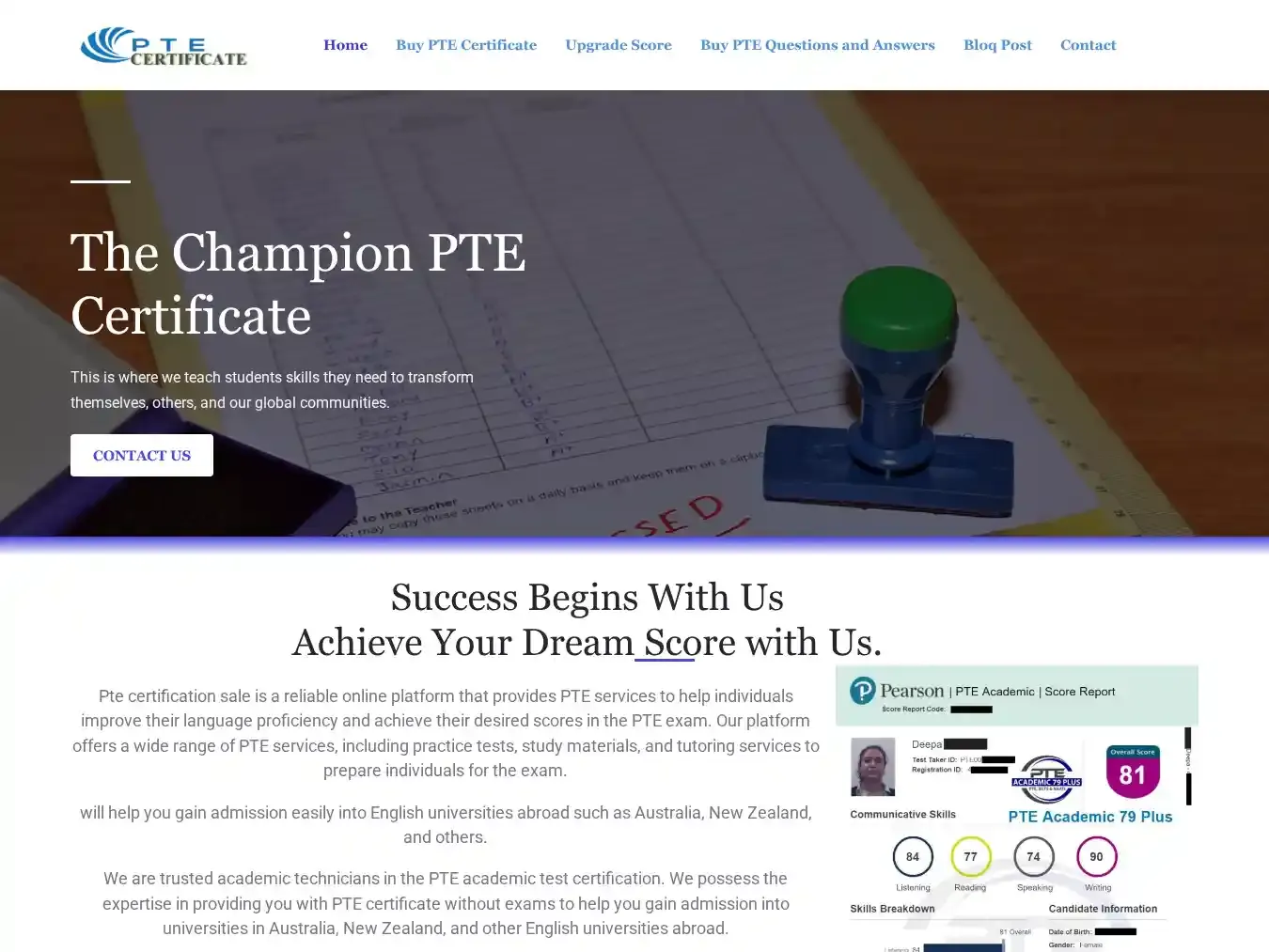 Ptecertificationsale.com Fraudulent Non-Delivery website.