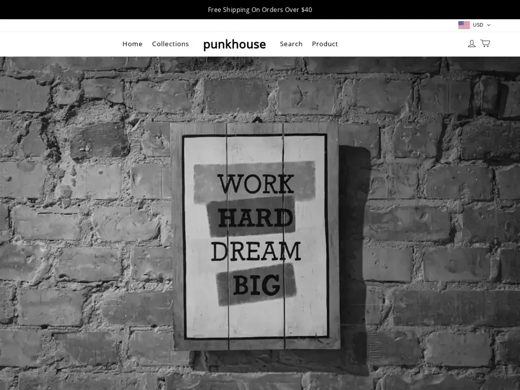 Screenshot of Punkhouse.shop taken on Wednesday the 24th of April 2024