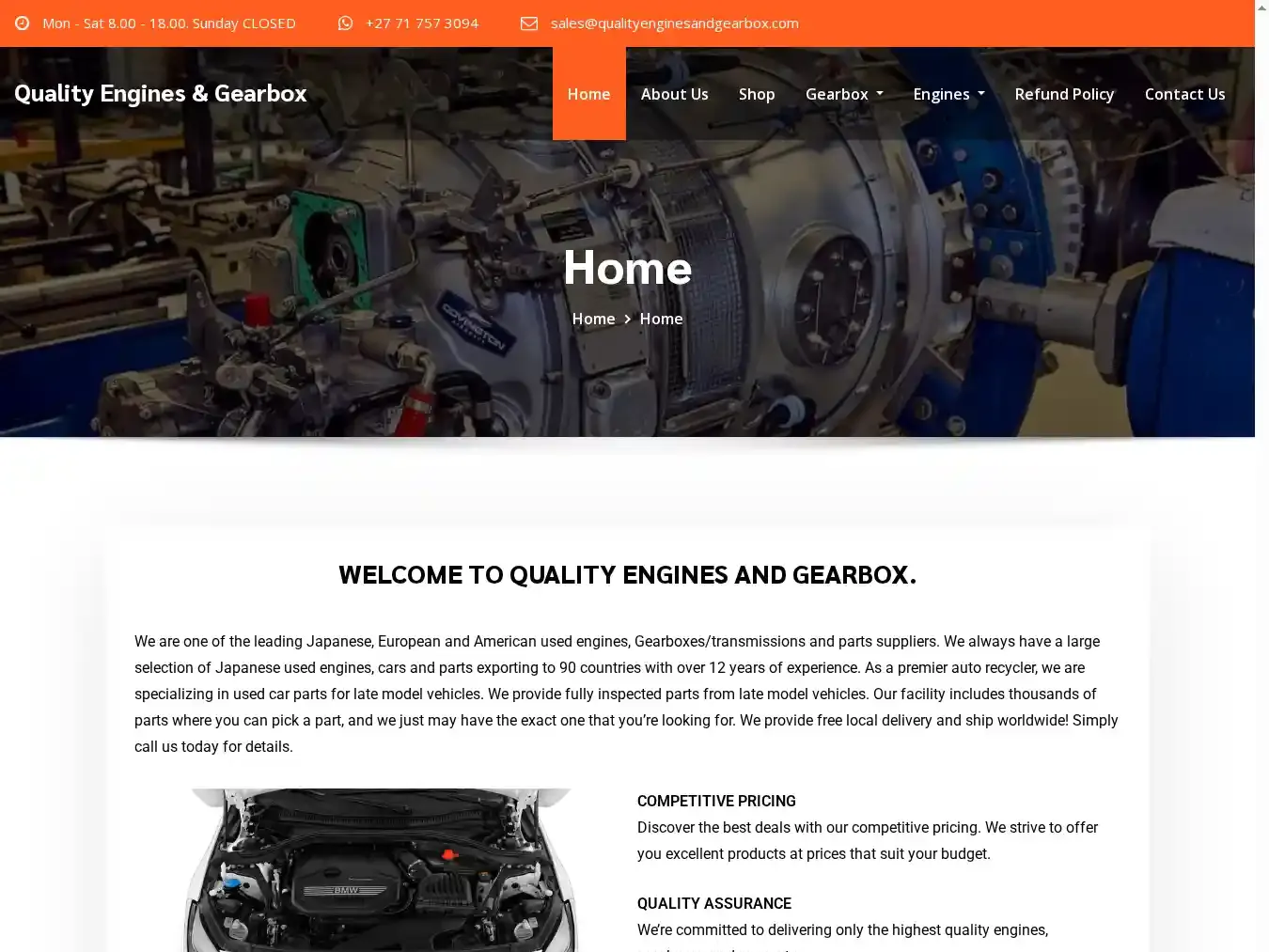Qualityenginesandgearbox.com Fraudulent Automobile website.