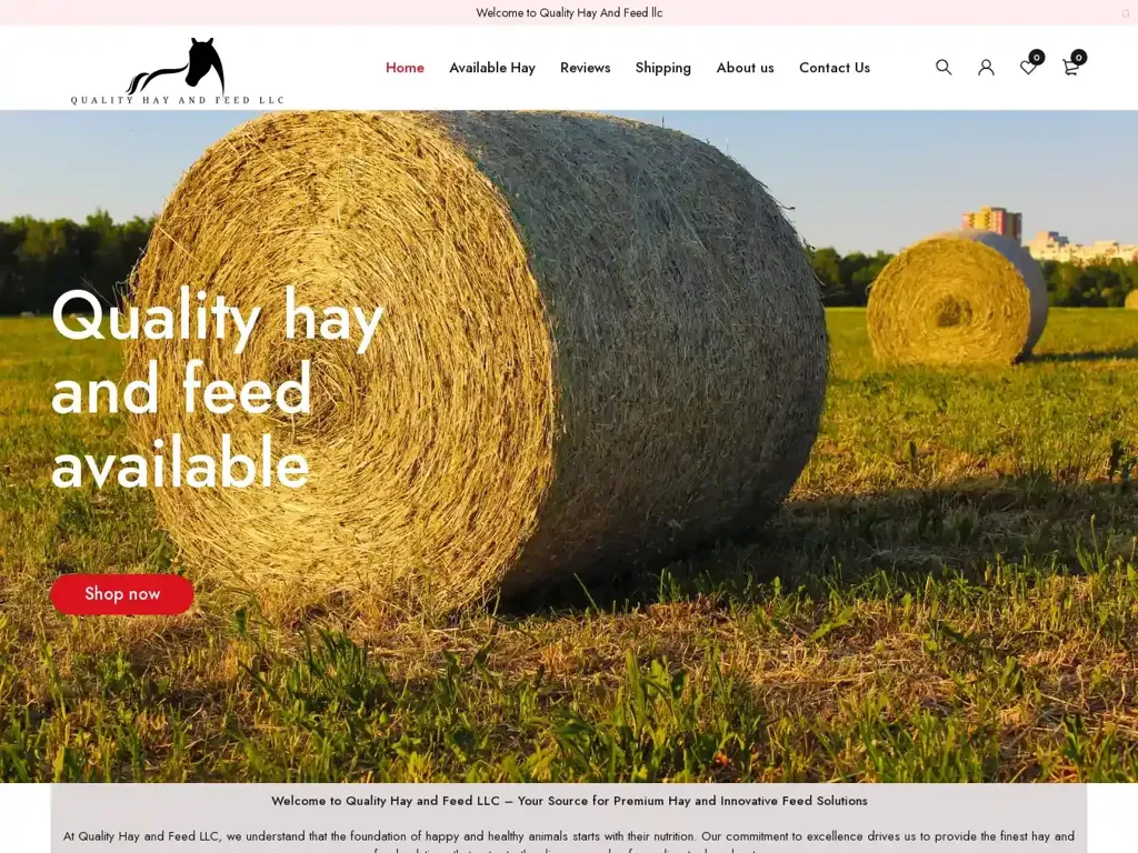 Screenshot of Qualityhayandfeedllc.us taken on Friday the 8th of March 2024