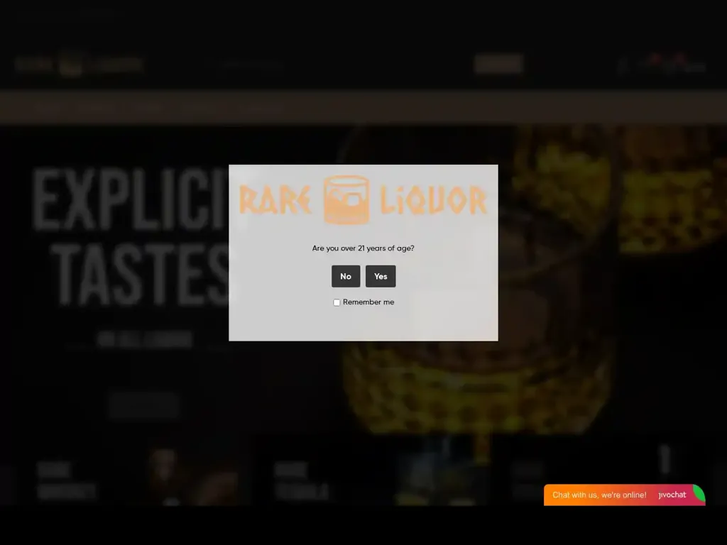 Screenshot of Rare-liquor.com taken on Tuesday the 7th of May 2024