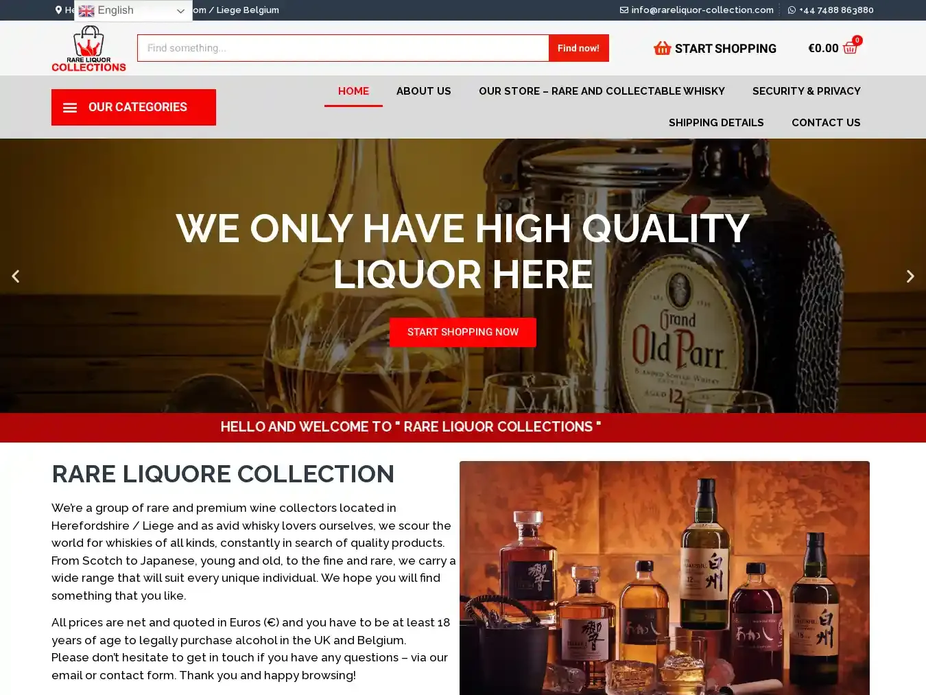 Rareliquor-collection.com Fraudulent Whisky website.