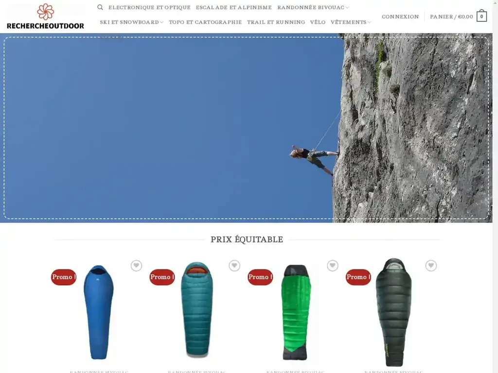 Screenshot of Rechercheoutdoor.com taken on Wednesday the 26th of June 2024