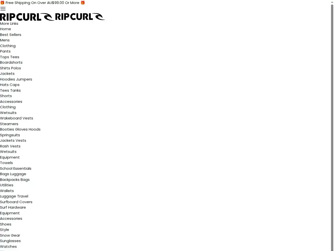 Ripcurloutletus.com Fraudulent Non-Delivery website.