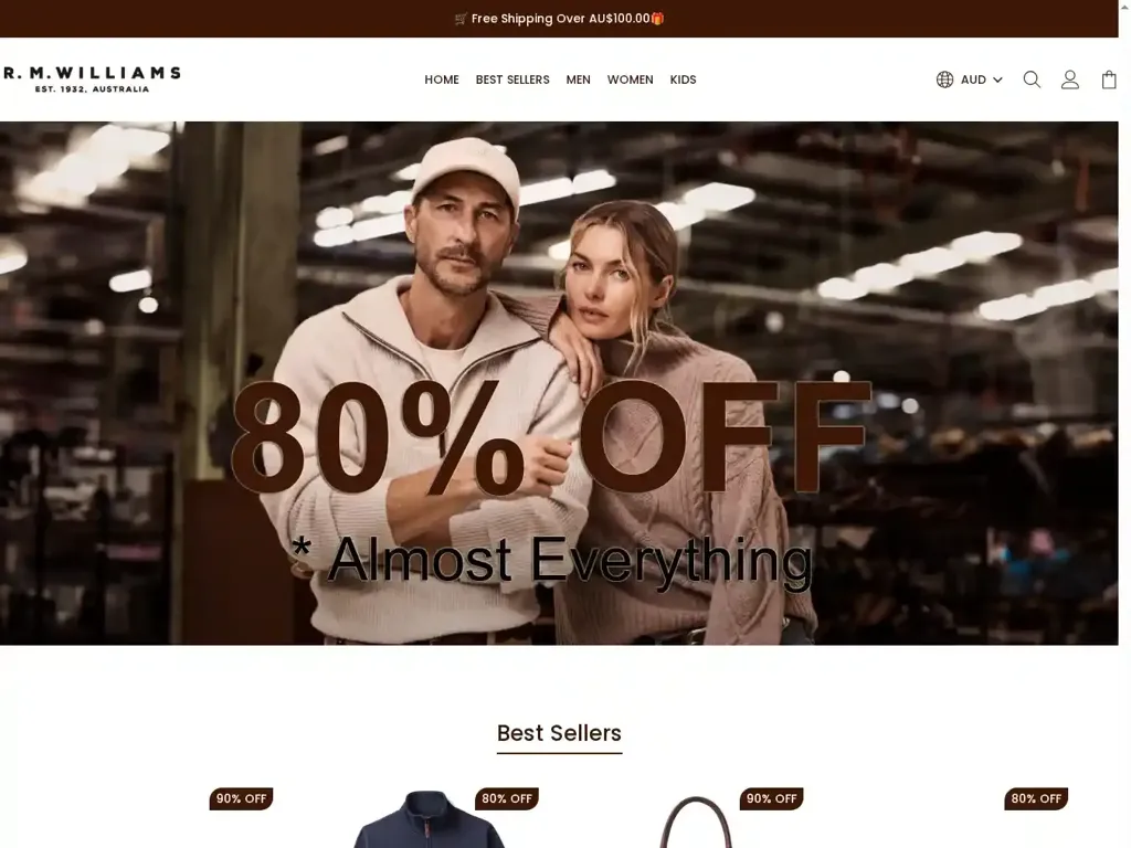 Screenshot of Rmilliamsofficial.com taken on Thursday the 19th of June 2025