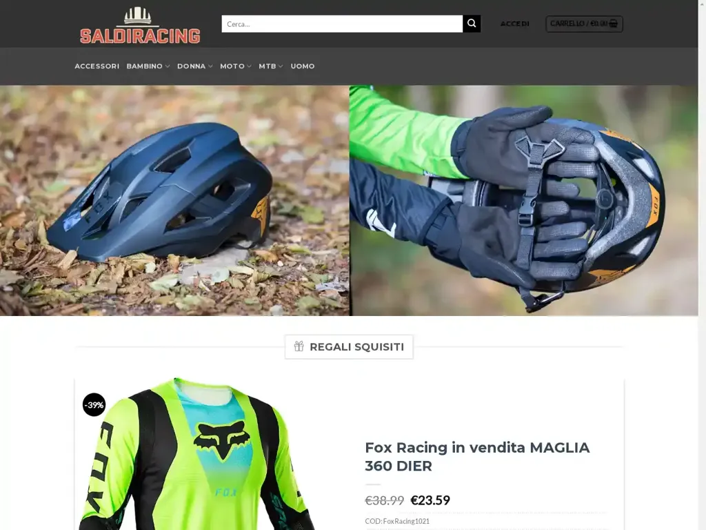 Screenshot of Saldiracing.com taken on Wednesday the 26th of June 2024