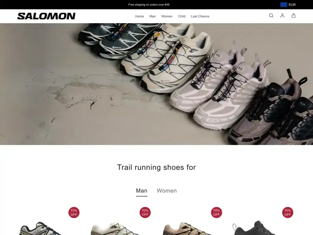 Screenshot of Salomonsclub.shop taken on Saturday the 21st of December 2024