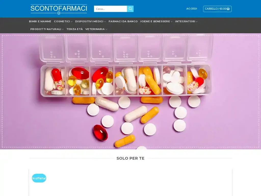 Screenshot of Scontofarmaci.com taken on Wednesday the 26th of June 2024