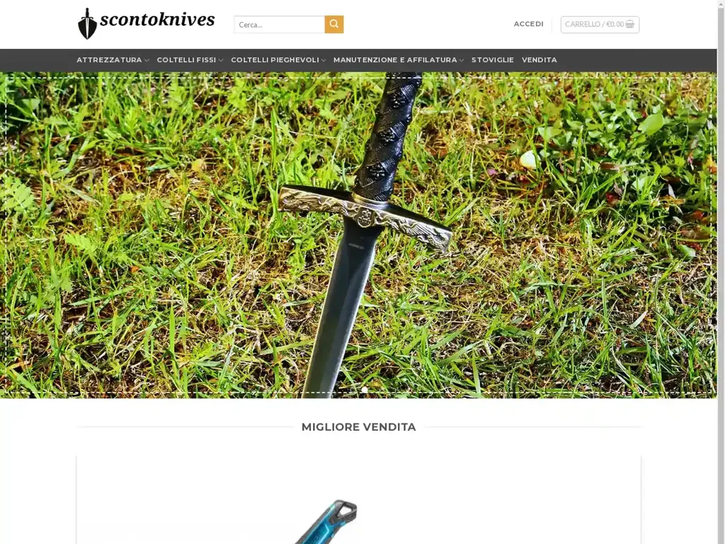 Screenshot of Scontoknives.com taken on Saturday the 27th of April 2024