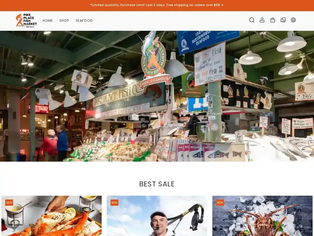 Screenshot of Seafoodfeast.shop taken on Wednesday the 21st of February 2024