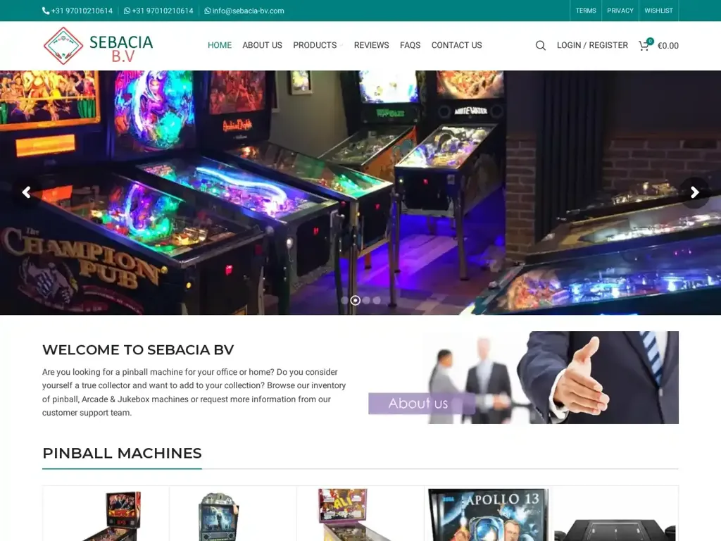 Screenshot of Sebacia-bv.com taken on Thursday the 4th of January 2024