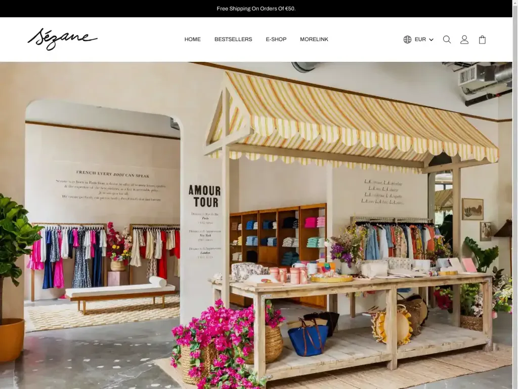 Screenshot of Sezanefad.shop taken on Sunday the 28th of April 2024