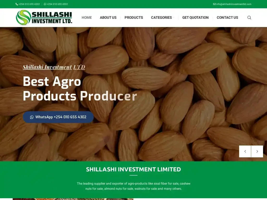 Screenshot of Shillashiinvestmentltd.com taken on Thursday the 4th of January 2024