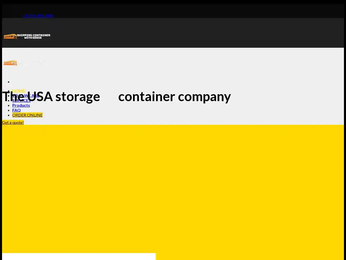 Shippingcontainerwitheddie.com Fraudulent Container website.