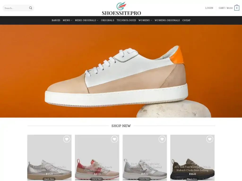 Screenshot of Shoessitepro.com taken on Tuesday the 9th of January 2024