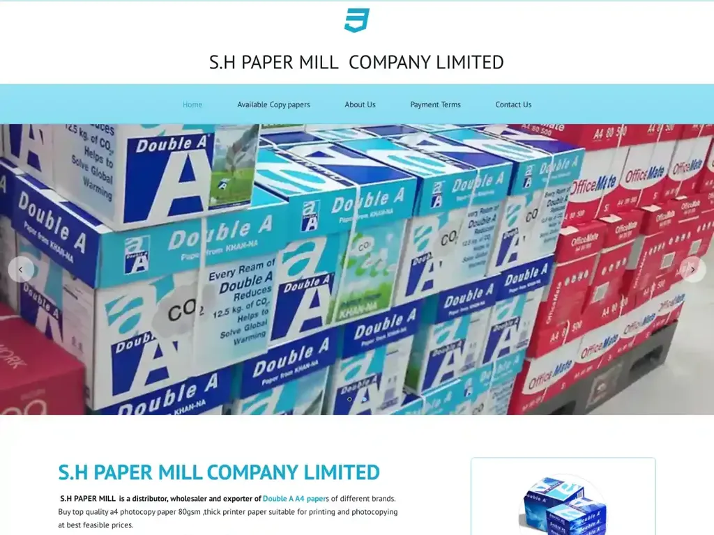 Screenshot of Shpapermill.com taken on Thursday the 10th of October 2024