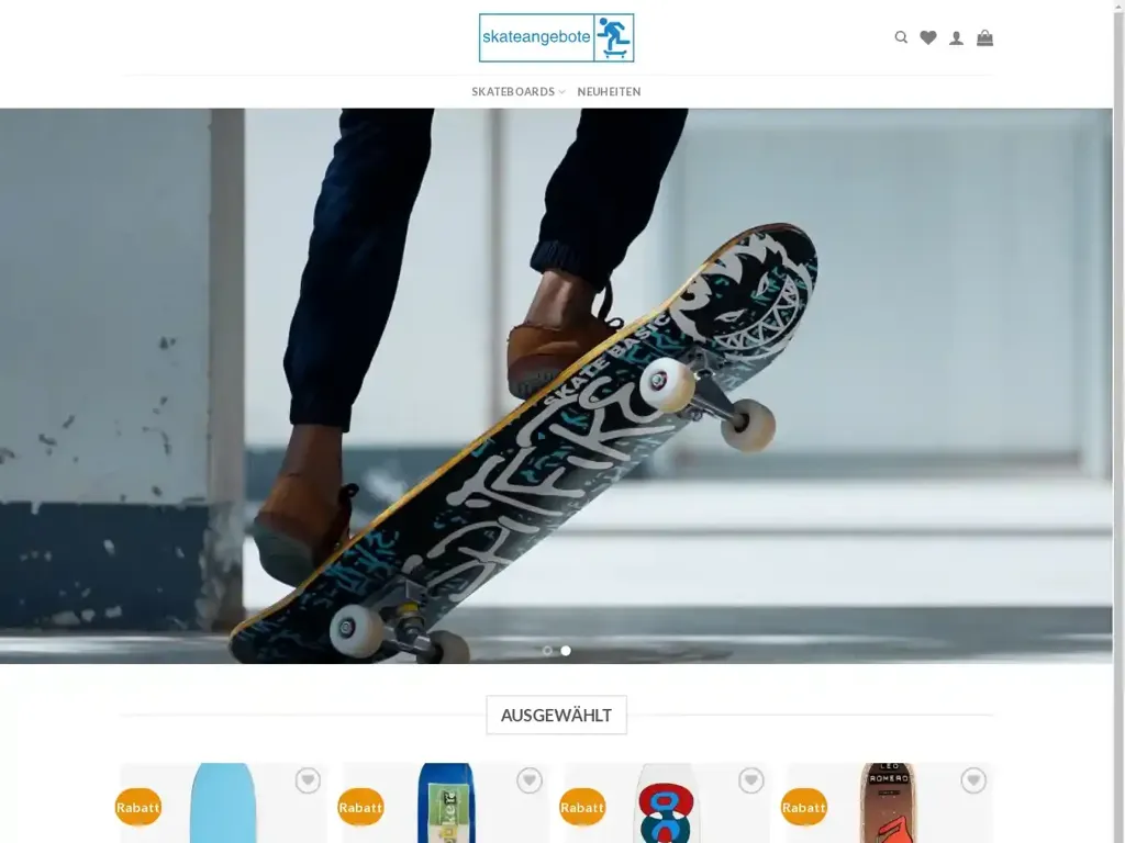 Screenshot of Skateangebote.com taken on Wednesday the 26th of June 2024