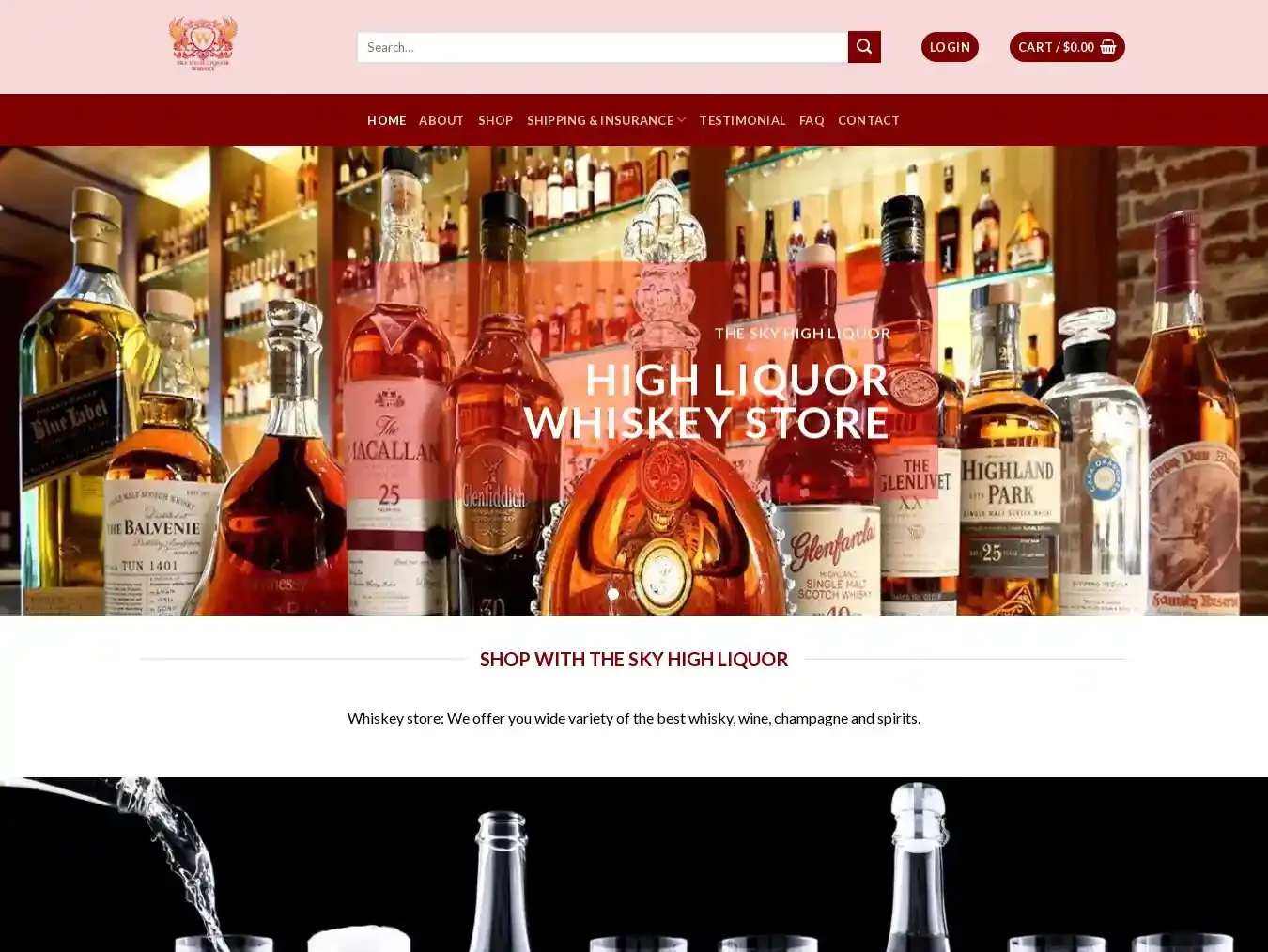 Skyhighliquor.com Fraudulent Whisky website.