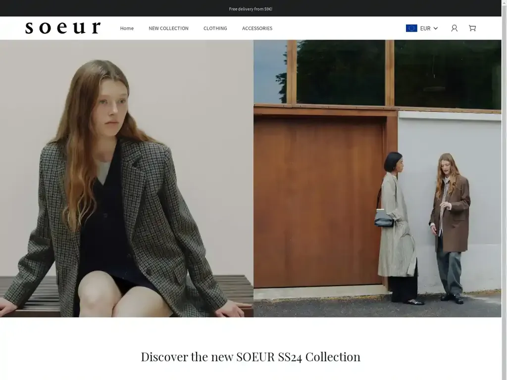 Screenshot of Soeurs.shop taken on Wednesday the 30th of October 2024