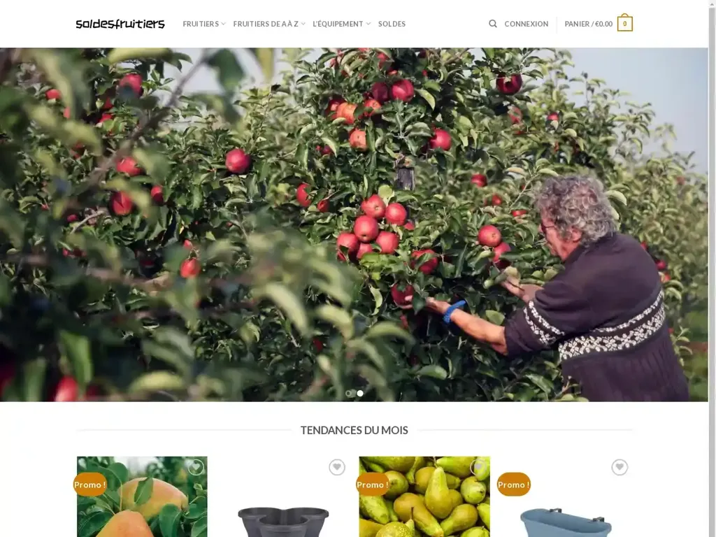 Screenshot of Soldesfruitiers.com taken on Wednesday the 26th of June 2024