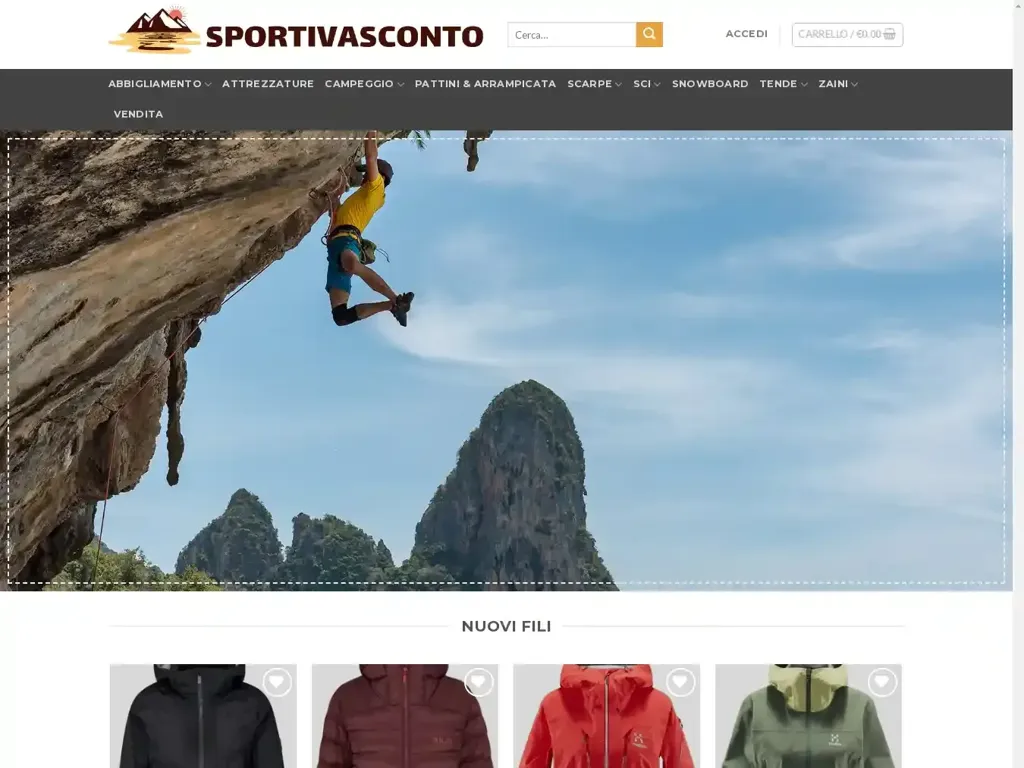 Screenshot of Sportivasconto.com taken on Wednesday the 26th of June 2024