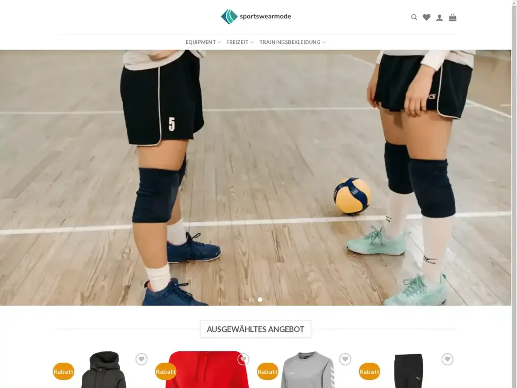 Screenshot of Sportswearmode.com taken on Wednesday the 26th of June 2024