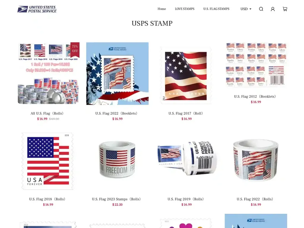Screenshot of Stampskingdom.shop taken on Tuesday the 30th of January 2024