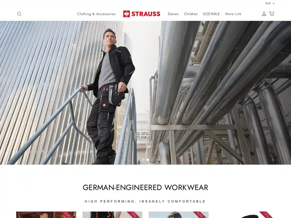 Screenshot of Strausss-eu.com taken on Saturday the 30th of November 2024