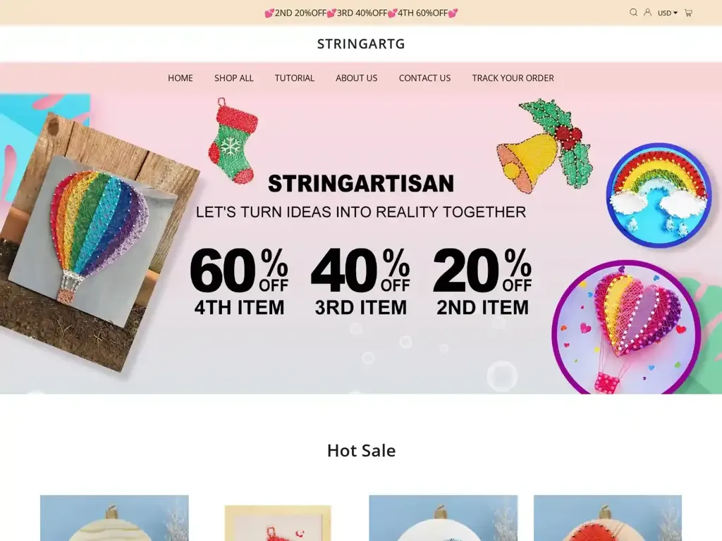 Screenshot of Stringartg.shop taken on Wednesday the 30th of October 2024