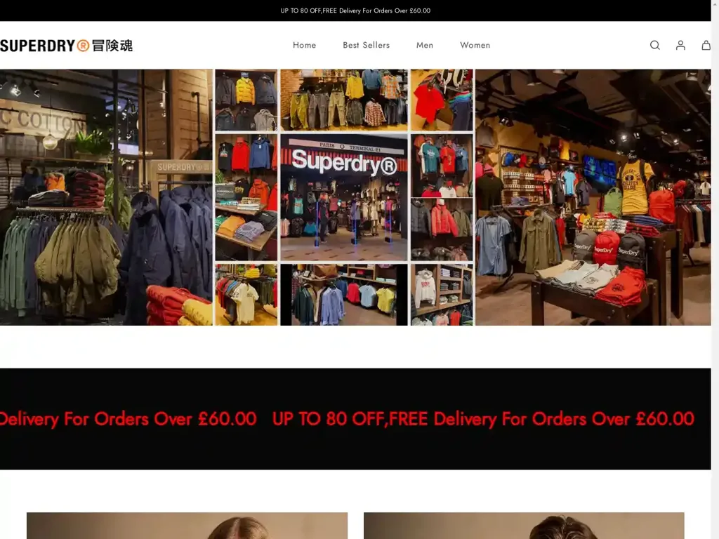 Screenshot of Superdryoutletuk.shop taken on Tuesday the 3rd of December 2024