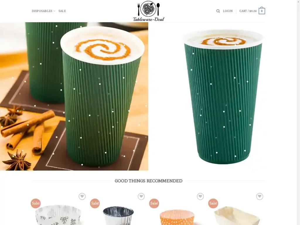 Screenshot of Tableware-deal.com taken on Wednesday the 26th of June 2024