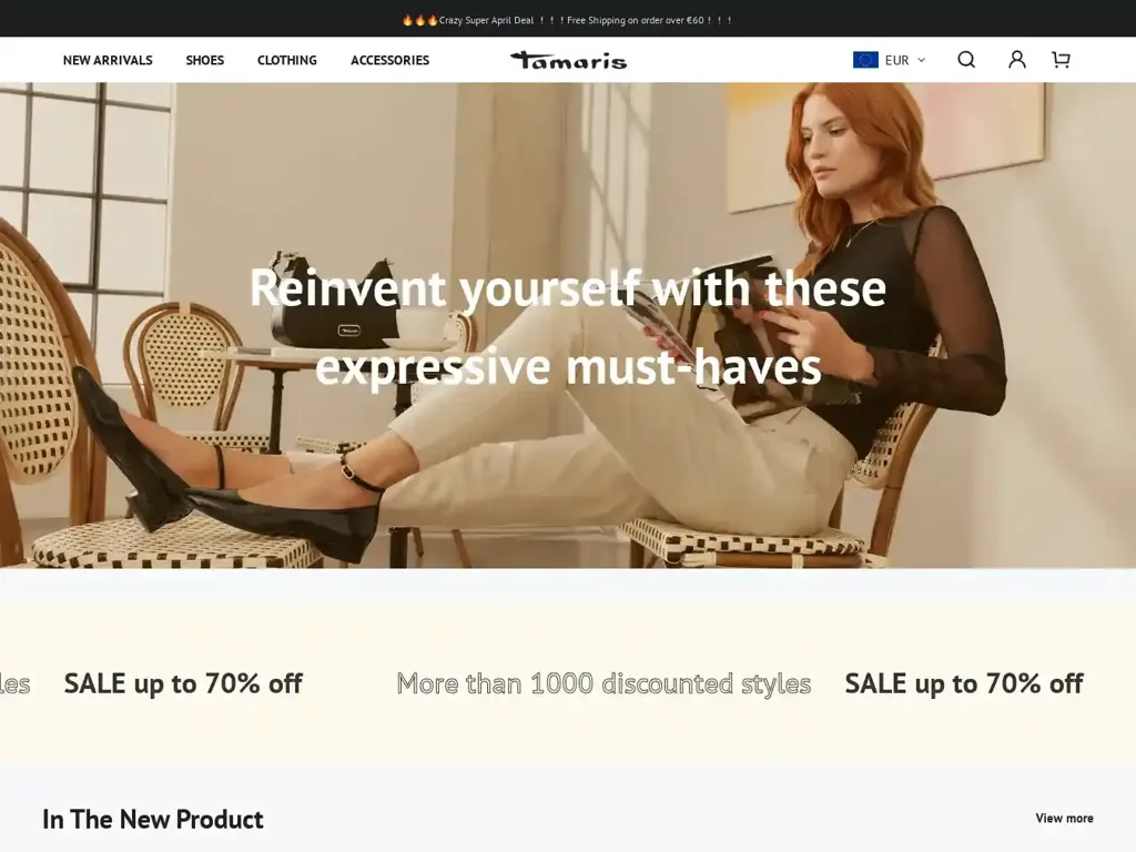 Screenshot of Tamarissonline.com taken on Monday the 15th of April 2024