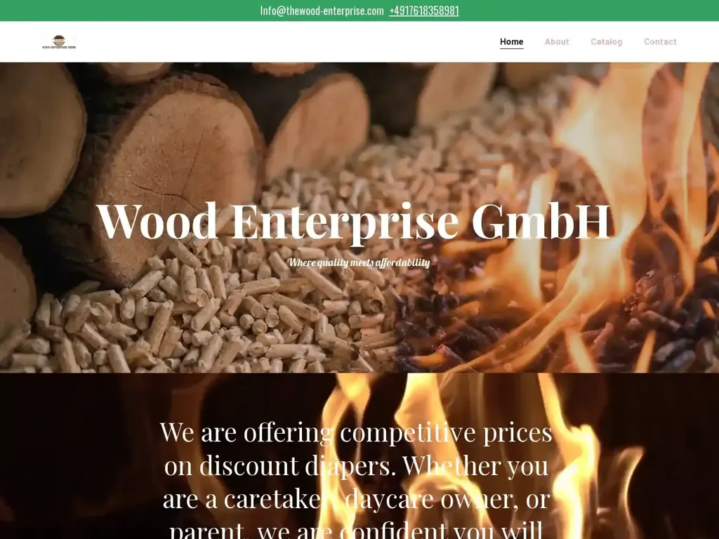 Screenshot of Thewood-enterprise.com taken on Sunday the 15th of December 2024