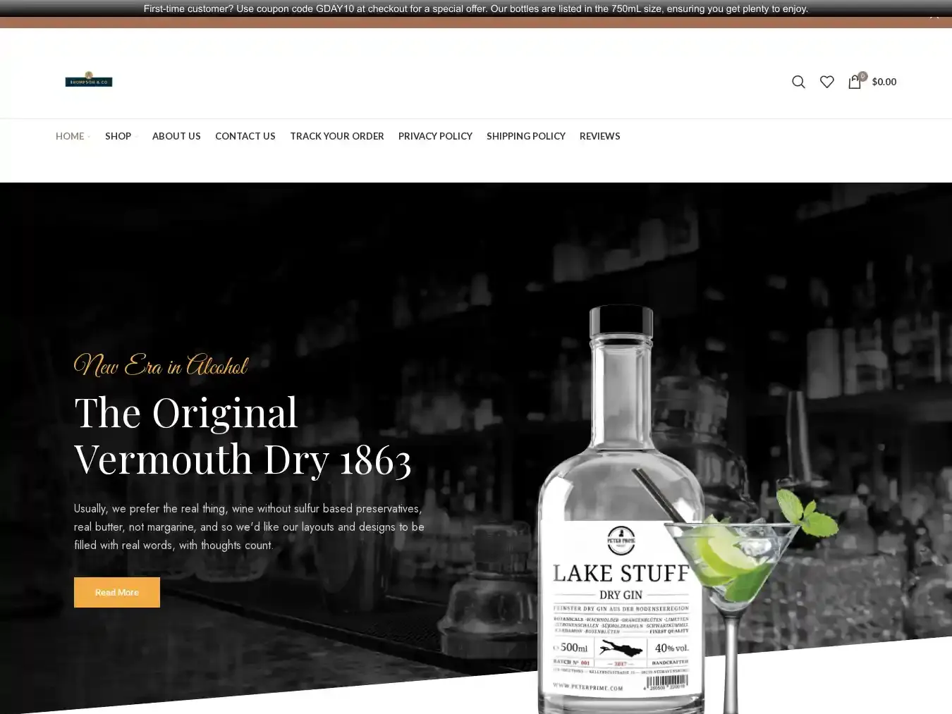 Thompsonand.co Fraudulent Whisky website.