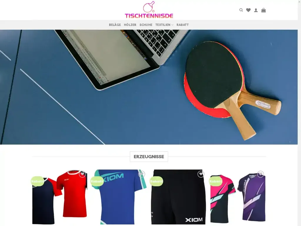 Screenshot of Tischtennisde.com taken on Saturday the 27th of April 2024