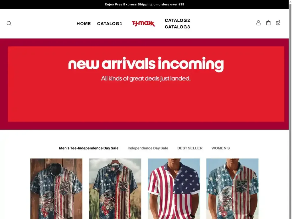 Screenshot of Tjmoxx-onlineshop.com taken on Tuesday the 17th of June 2025