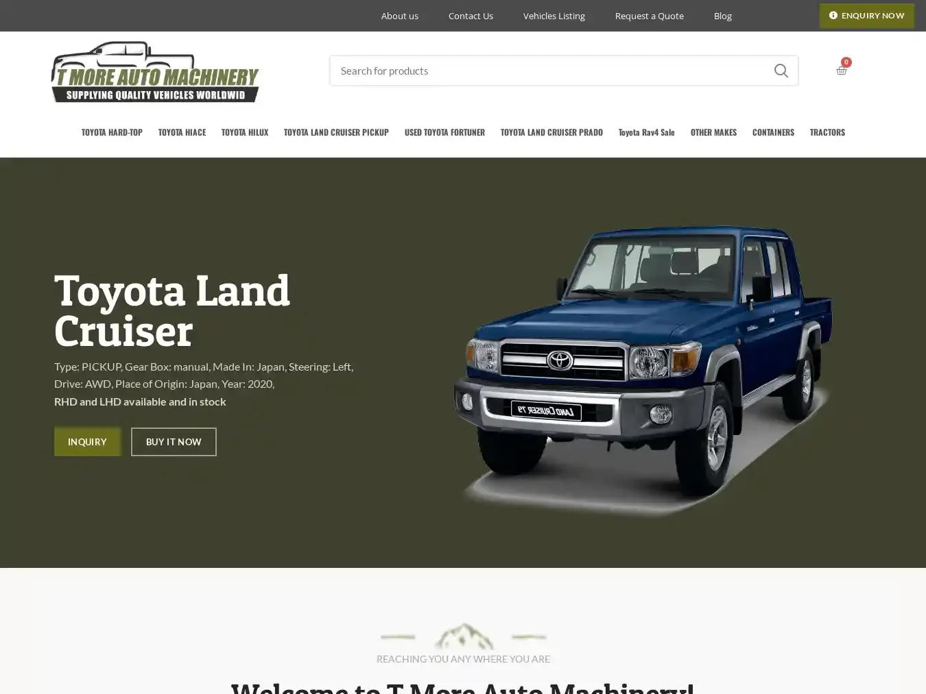 Tmoreautomachinery.com Fraudulent Automobile website.