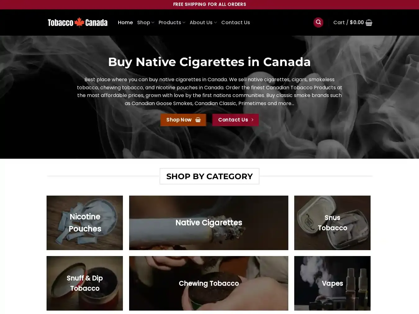 Tobacco-canada.com Fraudulent Non-Delivery website.