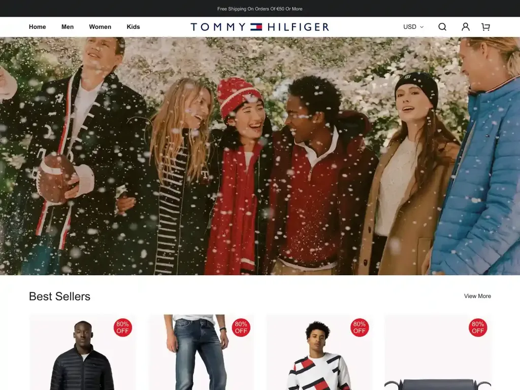 Screenshot of Tommyhilvip.shop taken on Monday the 15th of January 2024