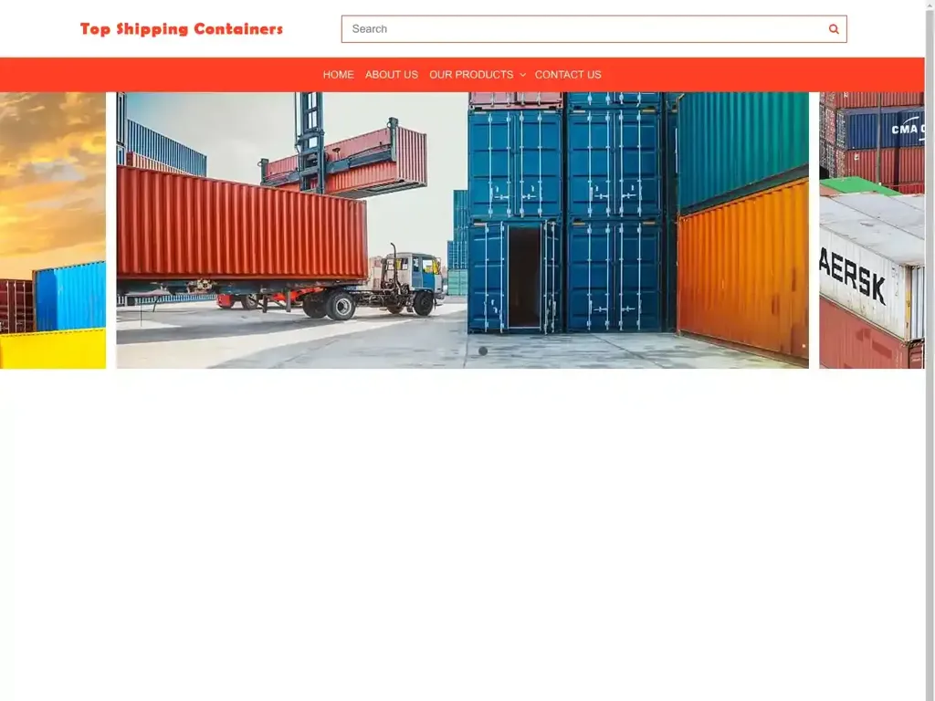 Screenshot of Topshippingcontainers.com taken on Friday the 26th of July 2024