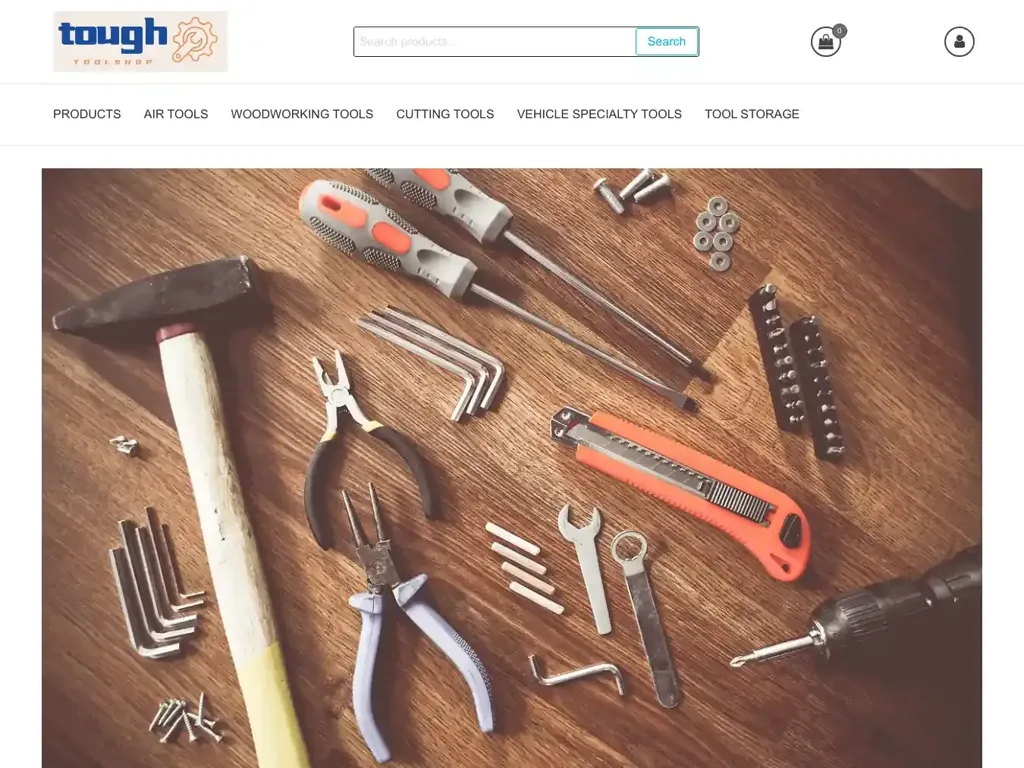 Screenshot of Toughtoolshop.com taken on Monday the 23rd of December 2024