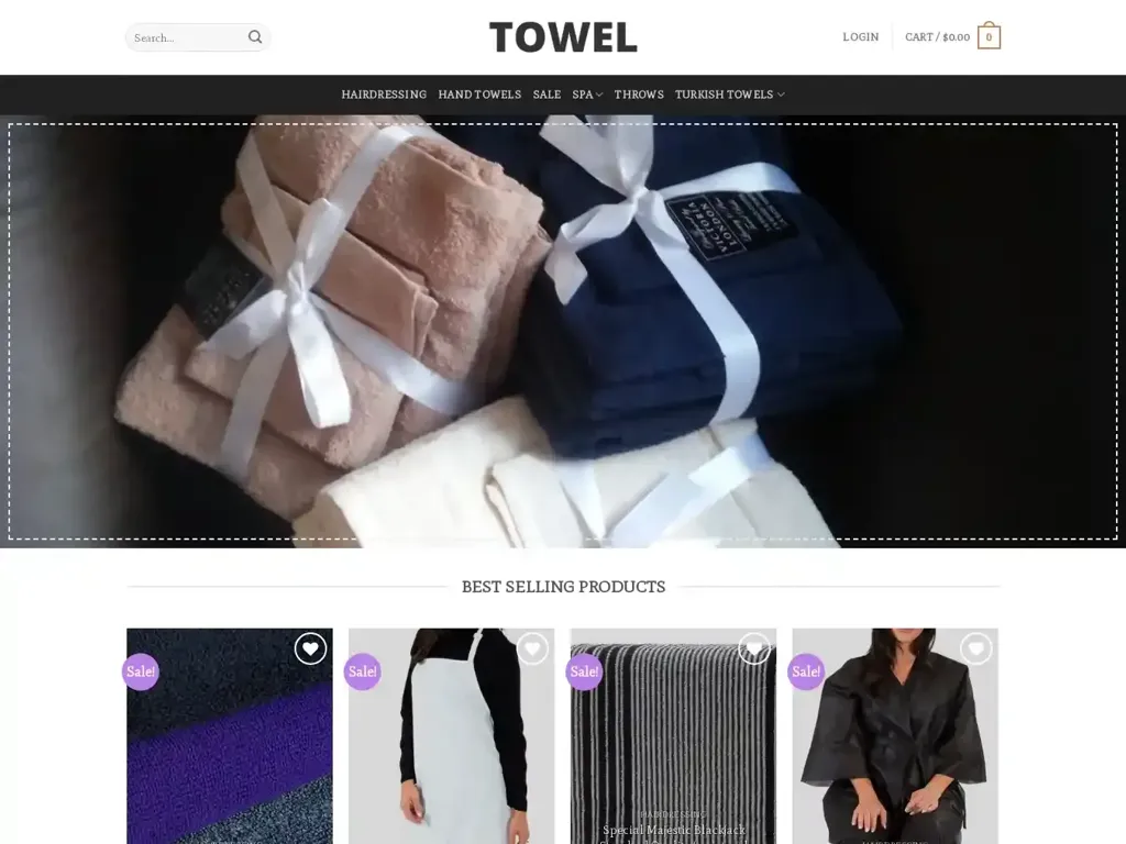 Screenshot of Towelcheap.com taken on Wednesday the 10th of January 2024