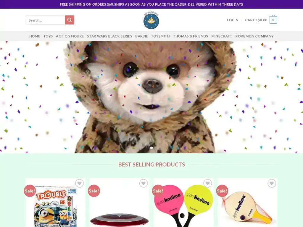 Screenshot of Toysshowshop.com taken on Monday the 10th of June 2024