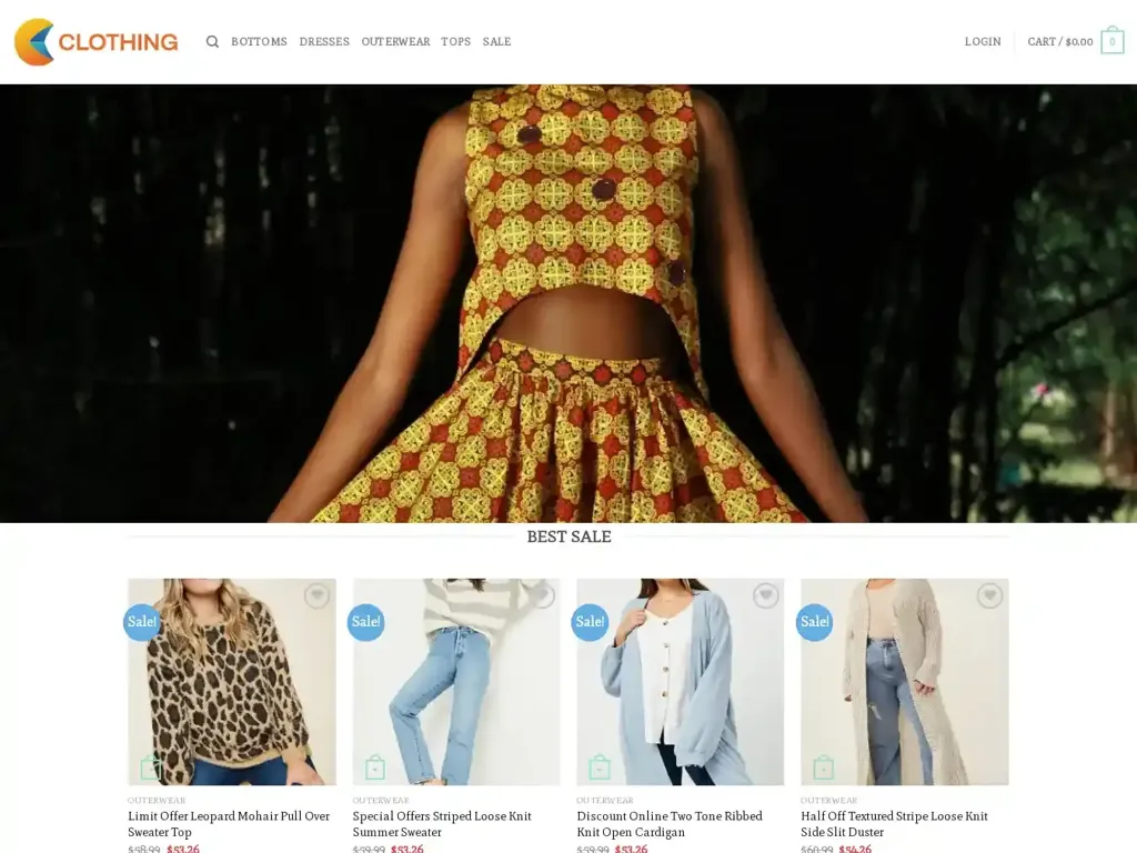 Screenshot of Trendyusattire.com taken on Tuesday the 9th of January 2024