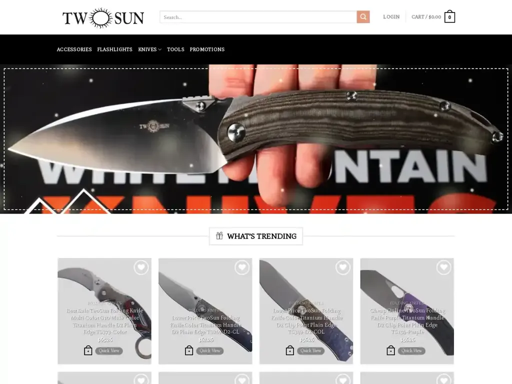 Screenshot of Twosun-knives.com taken on Wednesday the 10th of January 2024