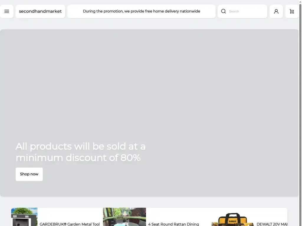 Screenshot of Usedproducts.vip taken on Saturday the 19th of July 2025